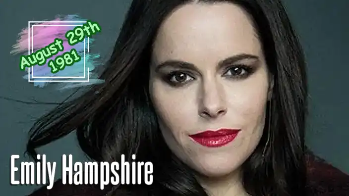Emily Hampshire – Canadian actress widely loved for her role as Stevie Budd on Schitt's Creek.