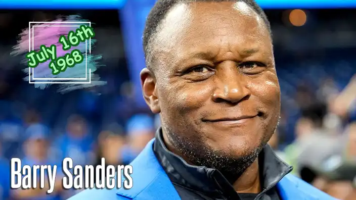 Barry Sanders (Born 1968) – NFL Pro Football Hall of Fame running back widely cited as one of the most elusive and greatest players in sports history.
