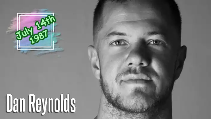 Singer-songwriter Dan Reynolds, the energetic frontman of Imagine Dragons known for his powerful vocals and dynamic stage presence.