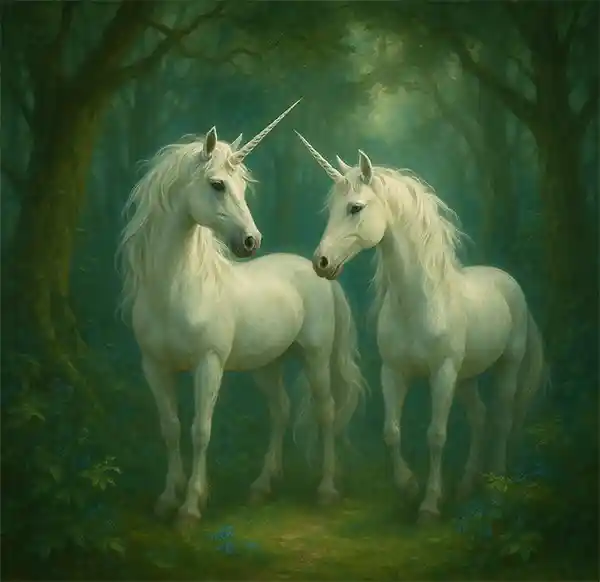A pair of Unicorns in a Magic Glenn.
