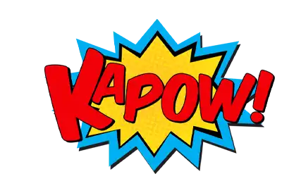 National Superhero Day Kapow! A visual "Splat" on the screen