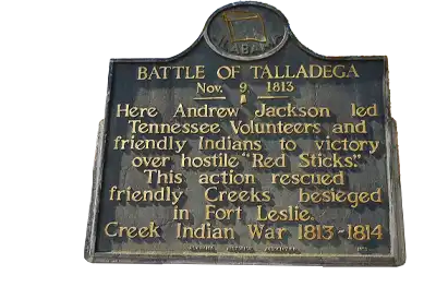 A Historical Marker for the Battle of Talladega