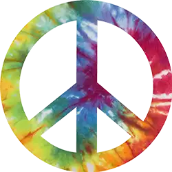 Peace sign in Tie Die