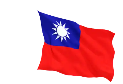 The Taiwan Flag on a transparent background