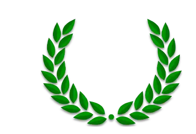 A Laurel of leaves on a transparent background