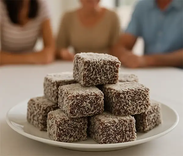 Lamingtons.  A True Queenslander (Banana Bender) Nosebag.