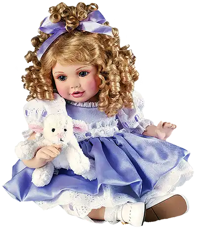 World Doll Day Antique Doll on a transparent background