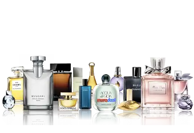 National Fragrance Day Assorted Brands of Frangrances in bottles