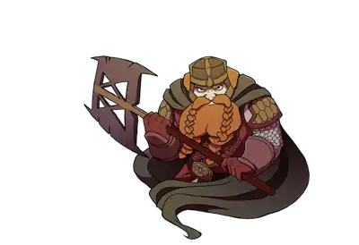 Tolkien Dwarf on a transparent background