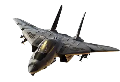 An F14 Tomcat on a transparent background
