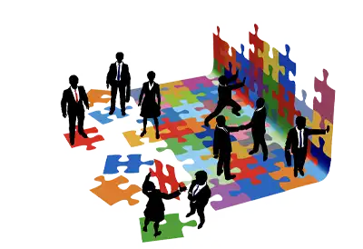 People helping people on a transparent background