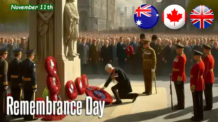 Learn about the historical significance and traditions of Remembrance Day, observed on November 11th in England and Canada to honour those who served in military conflicts.