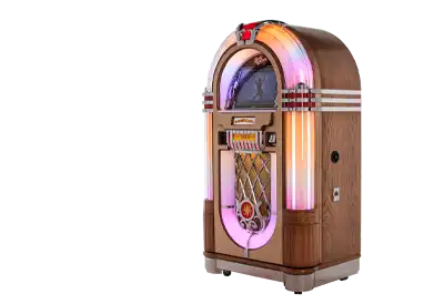 A Classic Jukebox on a transparent Background
