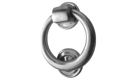 Modern door knocker on a transparent background.