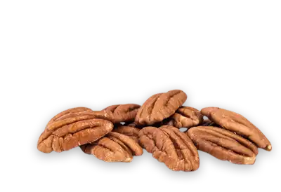 Raw, Shelled Pecans on a transparent background